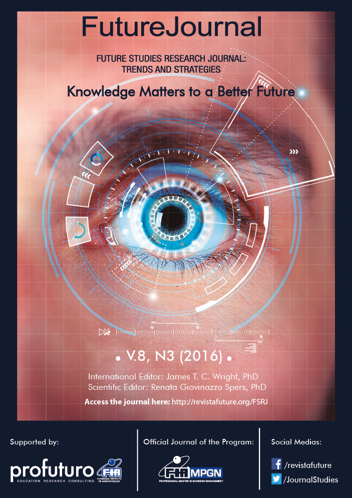					View Vol. 8 No. 3 (2016): Future Studies Research Journal
				